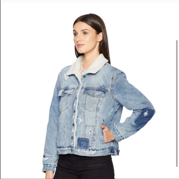 BLANK NYC SHERPA LINED JEAN JACKET - Picture 6 of 7